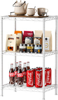 SINGAYE 3 Small Shelves Storage Shelf Wire Shelving Unit - Slim 3-Tier