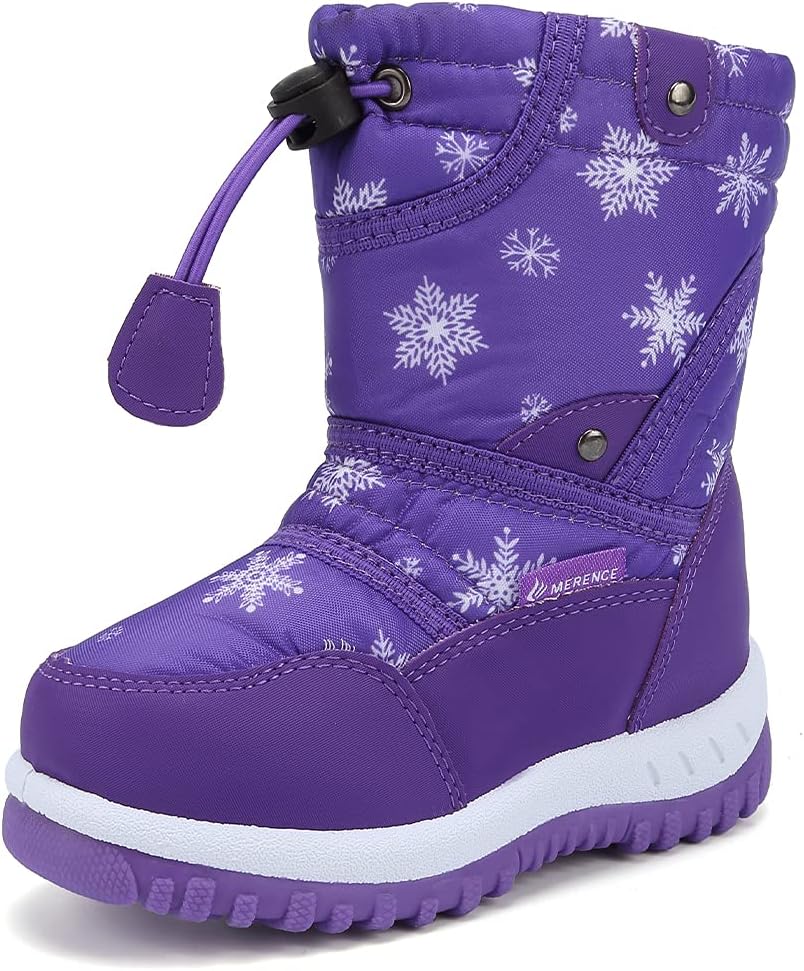 EQUICK Boys Girls Winter Boots Waterproof Lightweight Kid Snow Boots