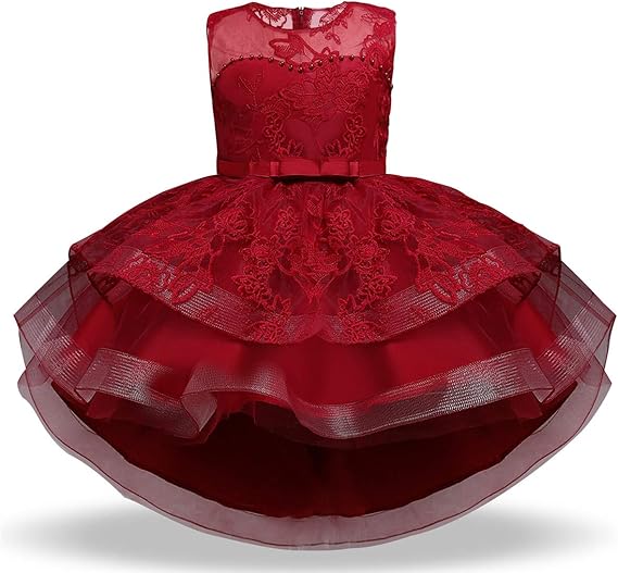 NNJXD Girl Dress Kids Ruffles Lace Party Wedding Dresses Review
