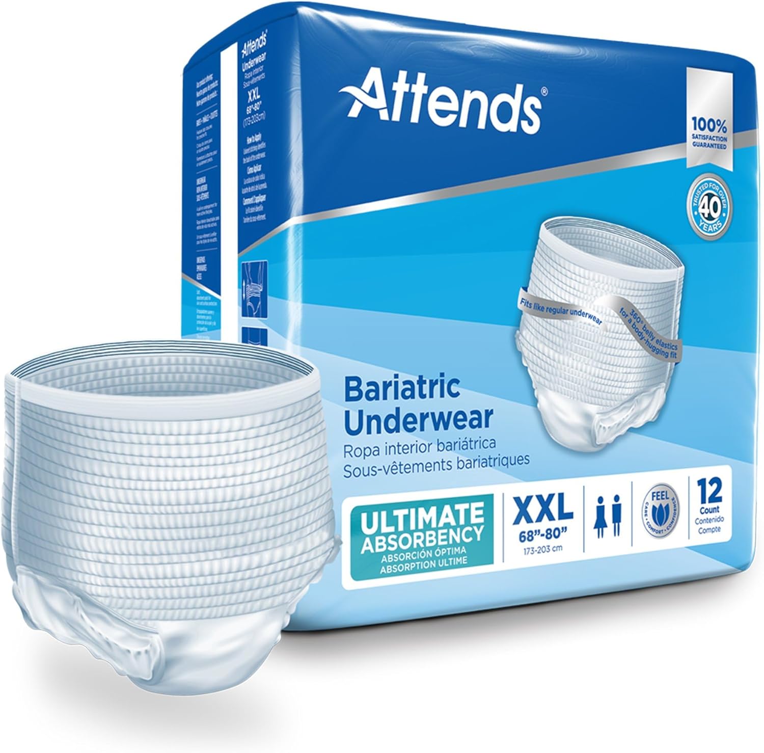 Attends 2X-Large Disposable Underwear - Ultimate Absorbency