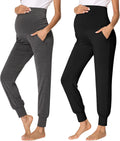 fitglam Women's Maternity Pants Over Belly Joggers - Cozy Support Made