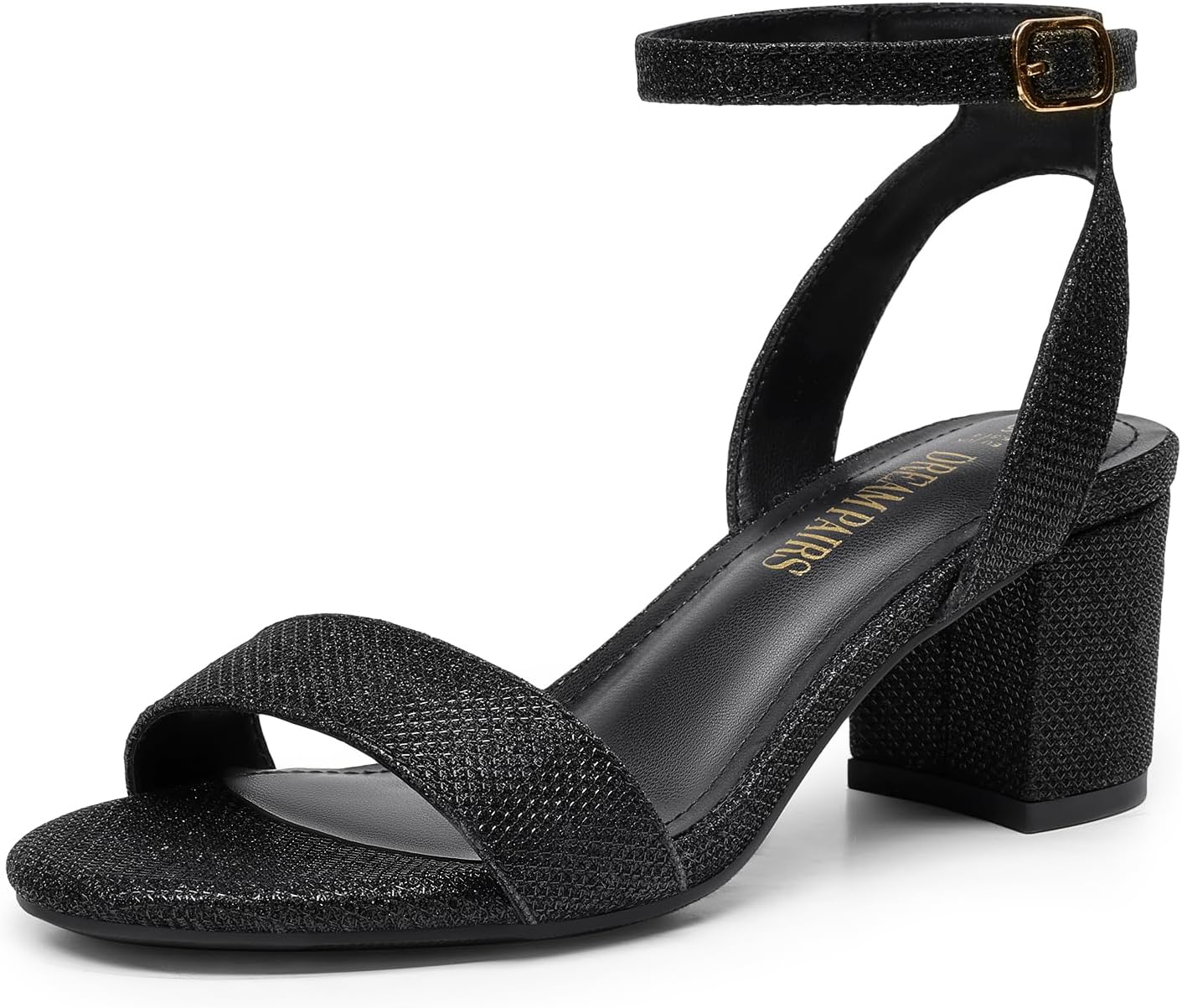 DREAM PAIRS Women's Open Toe Ankle Strap Chunky Heels Sandals