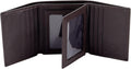 Trifold RFID Wallet for Men in Coffee Napa Leather - Extra Capacity