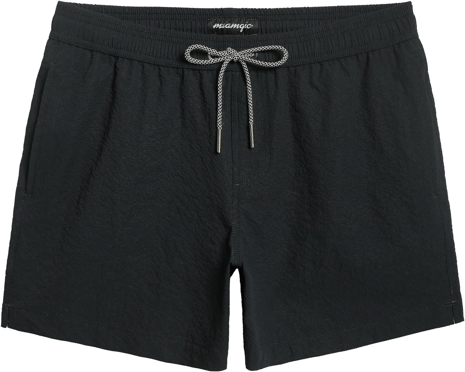 maamgic Men's Swim Trunks Quick Dry Seersucker Beach Shorts