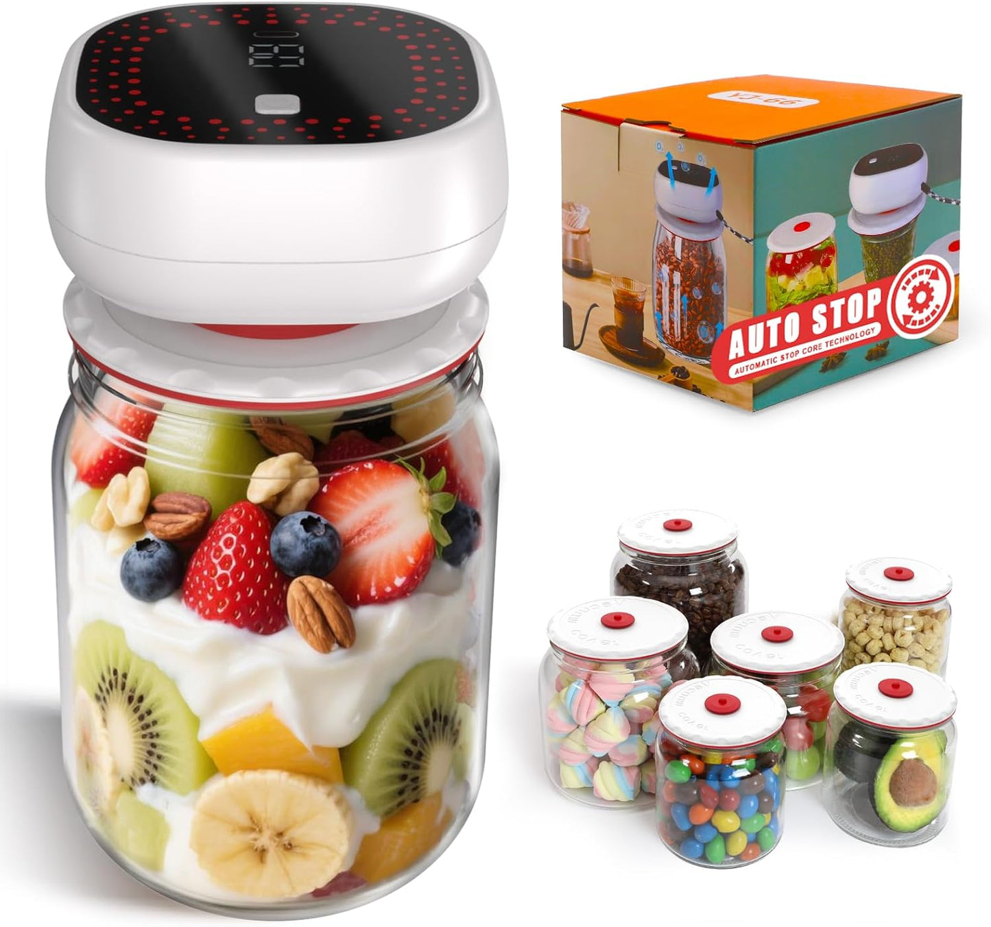 Electric Mason Jar Vacuum Sealer Kit for Freshness Preservation