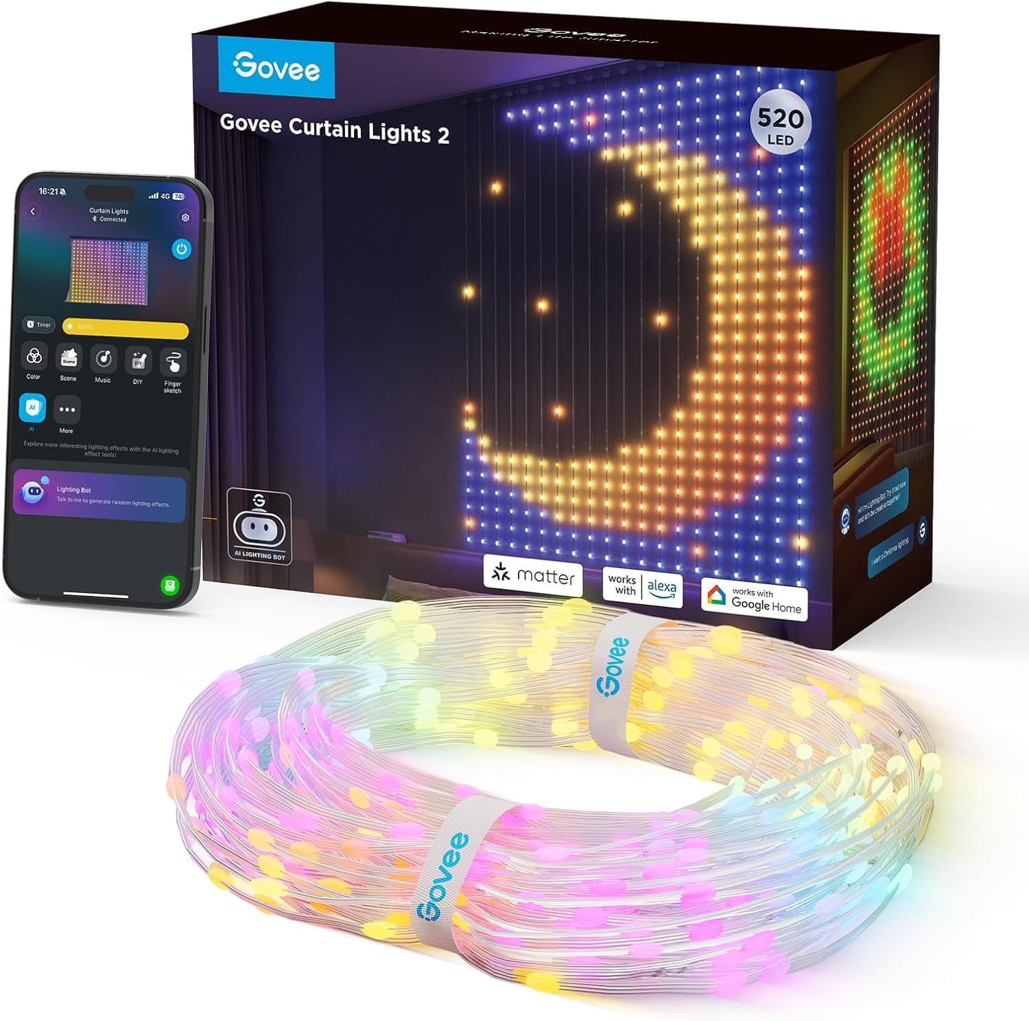 Govee Smart RGBIC Curtain Lights - Transform Your Space!