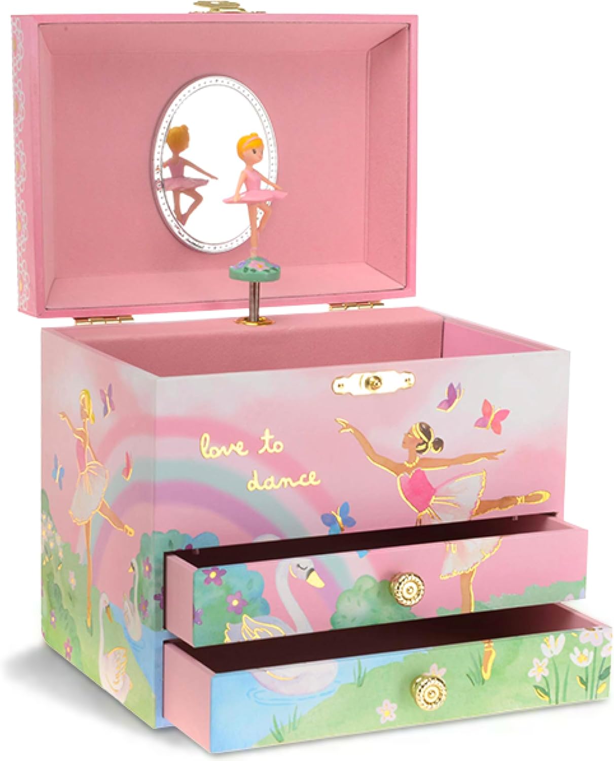 Jewelkeeper Jewelry Box for Girls with Spinning Ballerina Feature