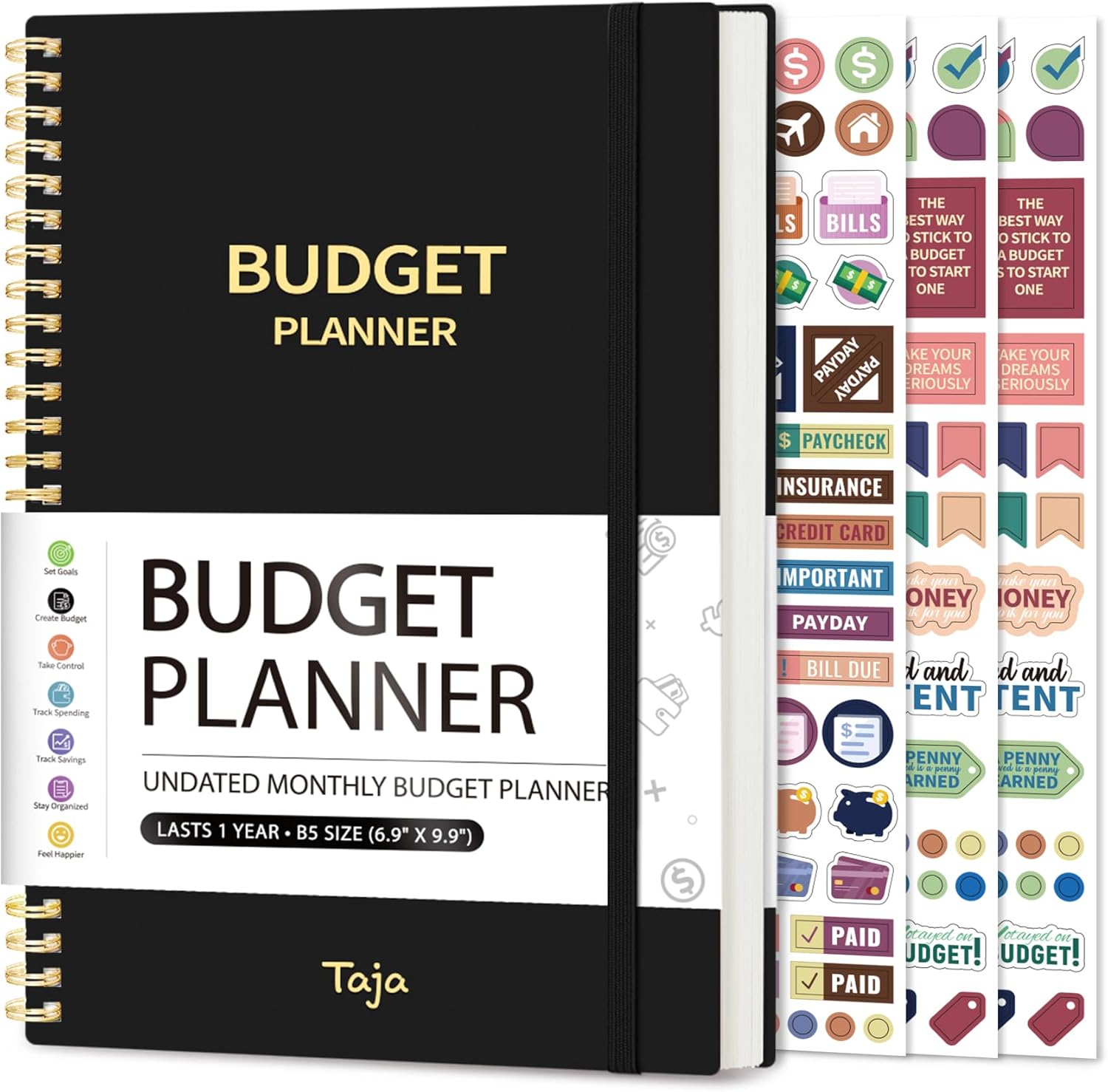 Financial Freedom Journal - Take Control of Your Money! - Black