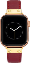 Anne Klein Leather Fashion Band for Apple Watch - Classic Red Leather