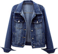 Ladyful Women's Bride Casual Jean Jacket Distressed Ripped Denim