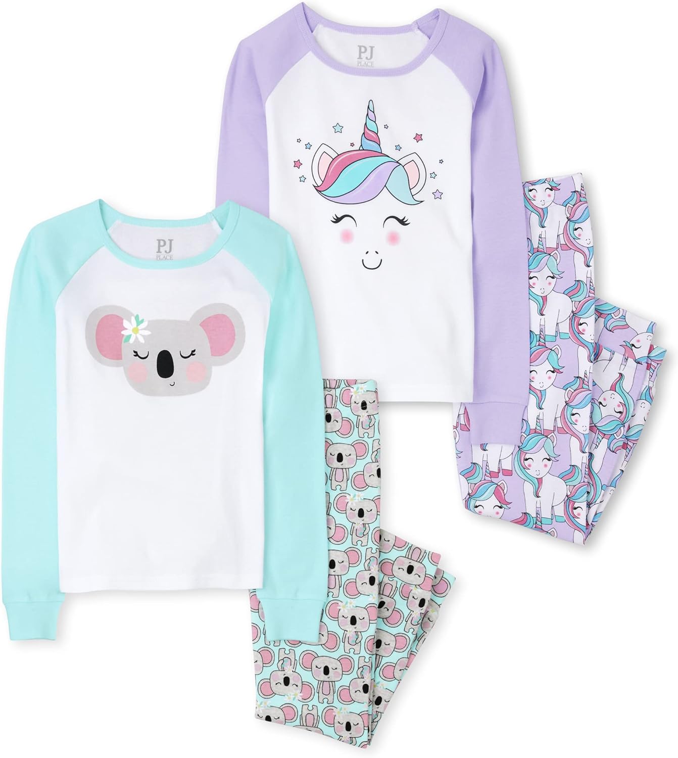 The Children's Place Girls' Long Sleeve Pajama Sets for Comfort