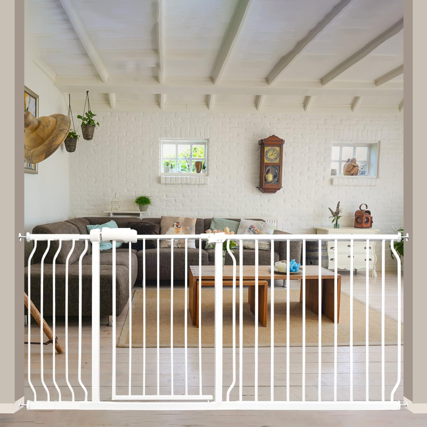 Extra Wide Baby Gates for Stairs and Doorways - No Drilling