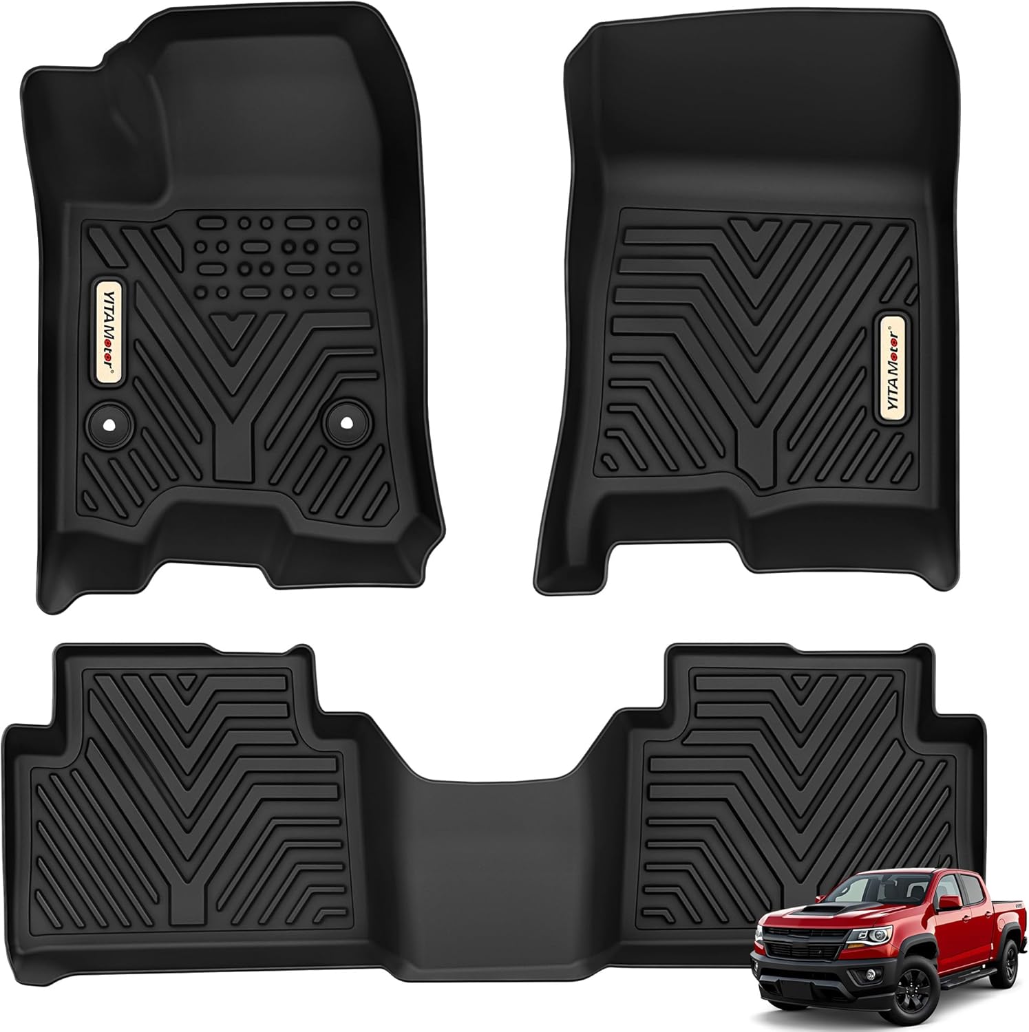 YITAMOTOR Custom Fit Floor Mats for Chevy Colorado & GMC Canyon