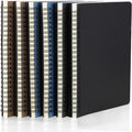 EUSOAR Spiral Lined Notebook A5 6-Pack - Durable Travel Journals