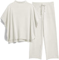 Women's Two Piece Outfits 3/4 Batwing Sleeve Pullover Set