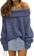 LILLUSORY Womens Off The Shoulder Sweater Oversized (Style BCP1)