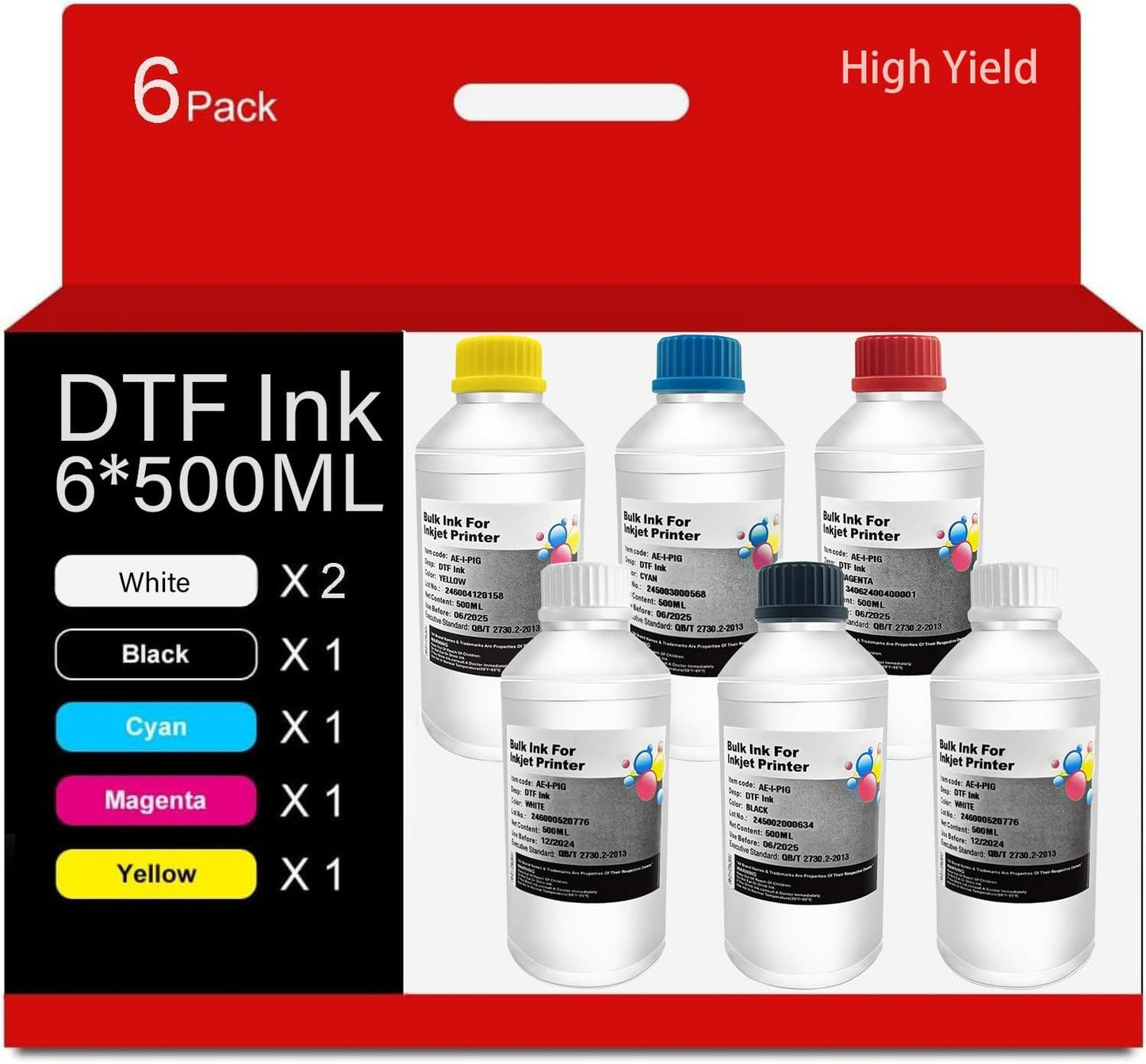 Vibrant DTF Ink Refill Bundle for Epson Printers