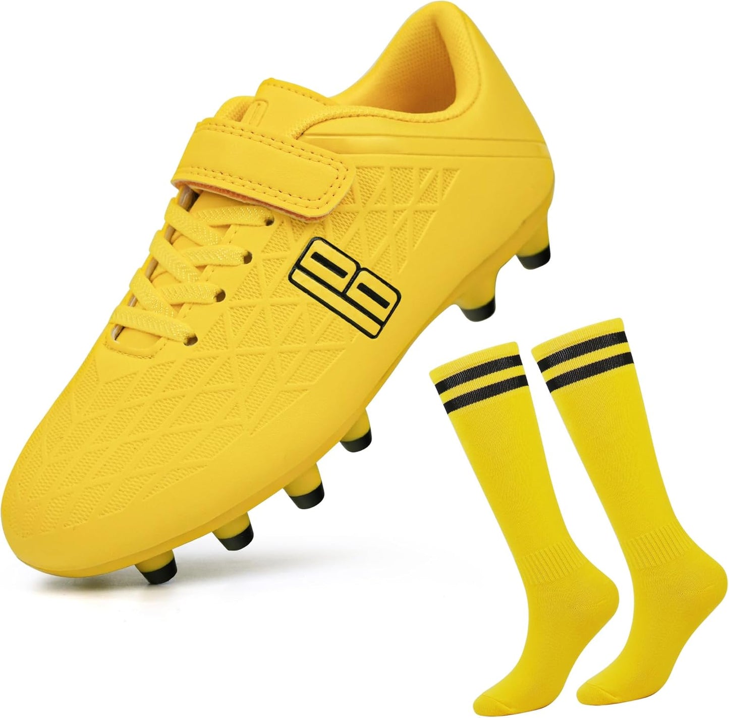 brooman Kids Firm Ground Soccer Cleats for Boys and Girls