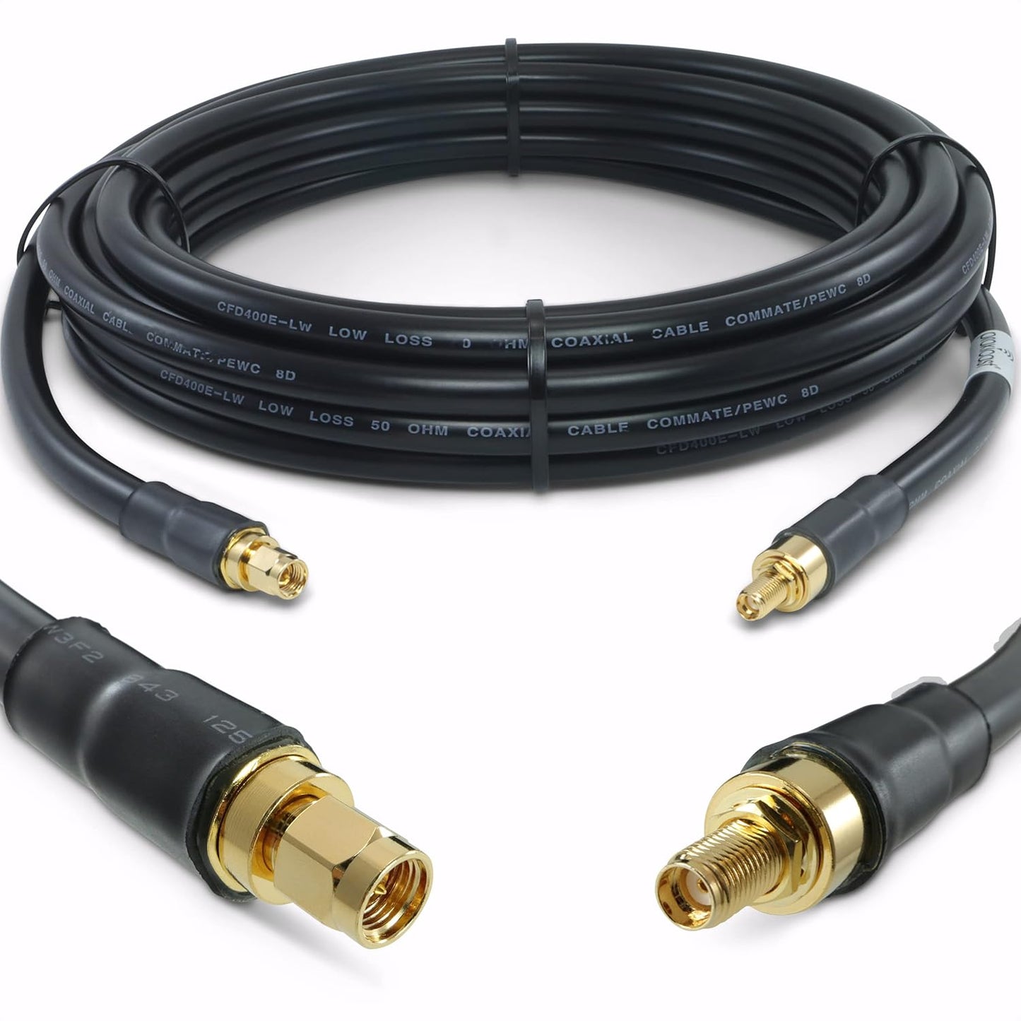Proxicast 25 ft SMA Male to Female Low-Loss Coax Cable for 4G 5G