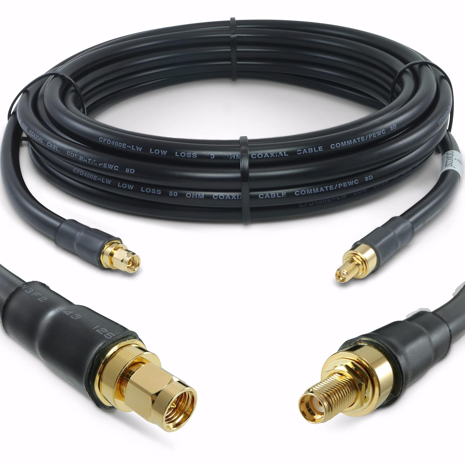 Proxicast 25 ft SMA Male to Female Low-Loss Coax Cable for 4G 5G