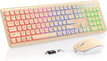 Wireless Keyboard and Mouse Combo - RGB Backlit Rechargeable Combo