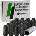 DPAccessories Black M14x1.50 Lug Nuts - Closed End Duplex XL Spline