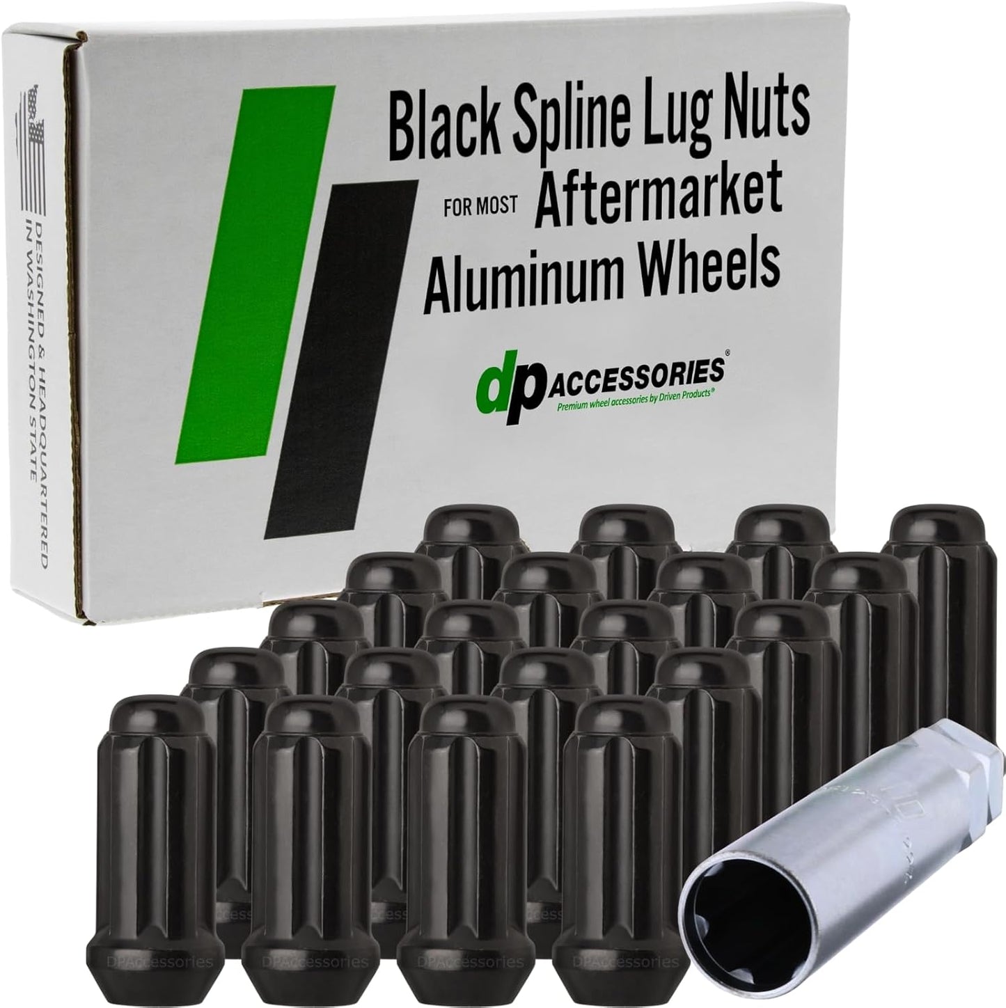 DPAccessories Black M14x1.50 Closed End Lug Nuts for Wheels