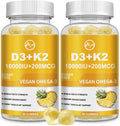 Vitamin D3 K2 Gummies 10000IU - High Potency Bone & Immune Support