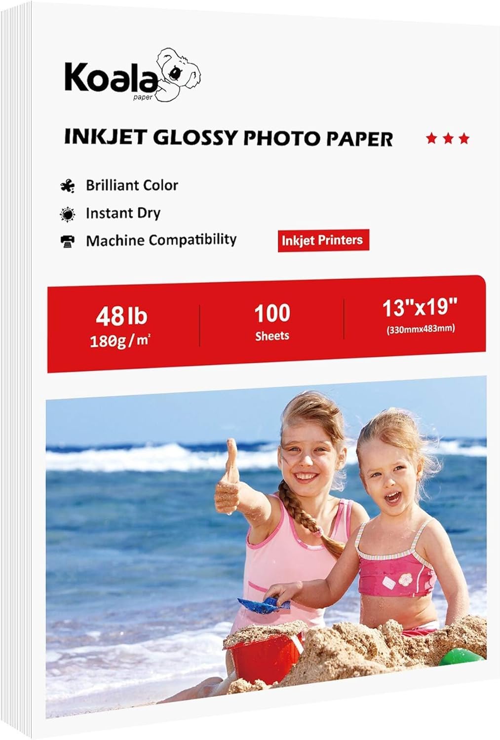 Koala Glossy Inkjet Photo Paper 13X19 Inches for Stunning Prints