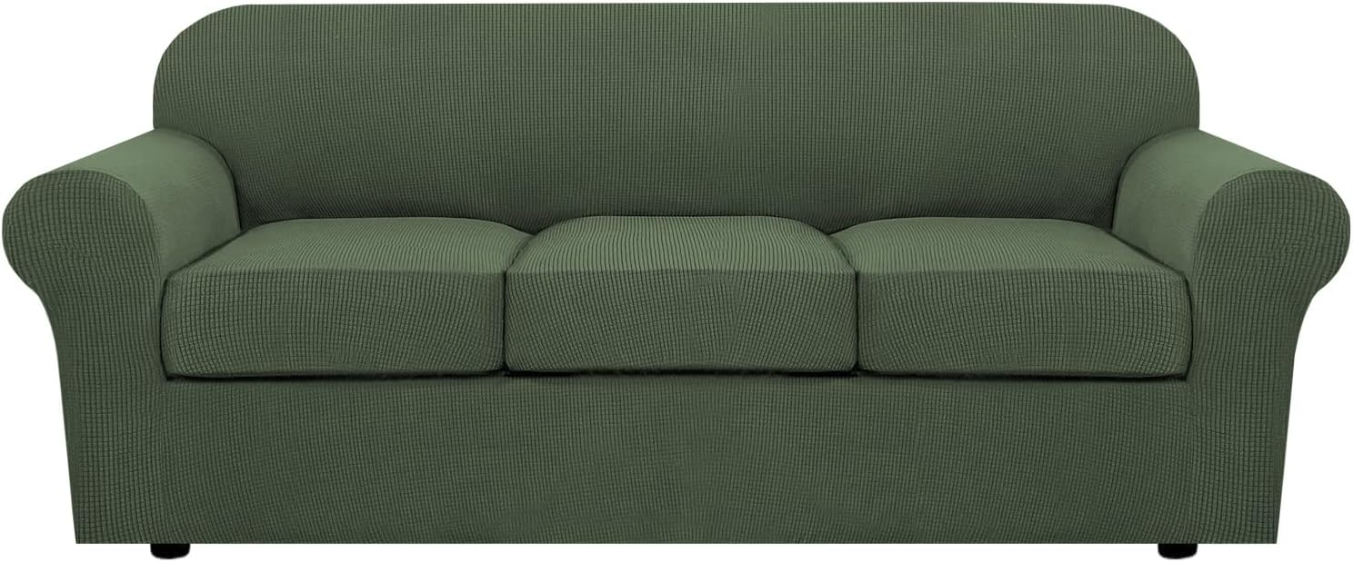 H.VERSAILTEX 4 Piece Stretch Sofa Covers for Custom Fit Style