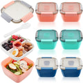 50 oz Salad Lunch Container 6-Pack with Compartments - Stackable Bento