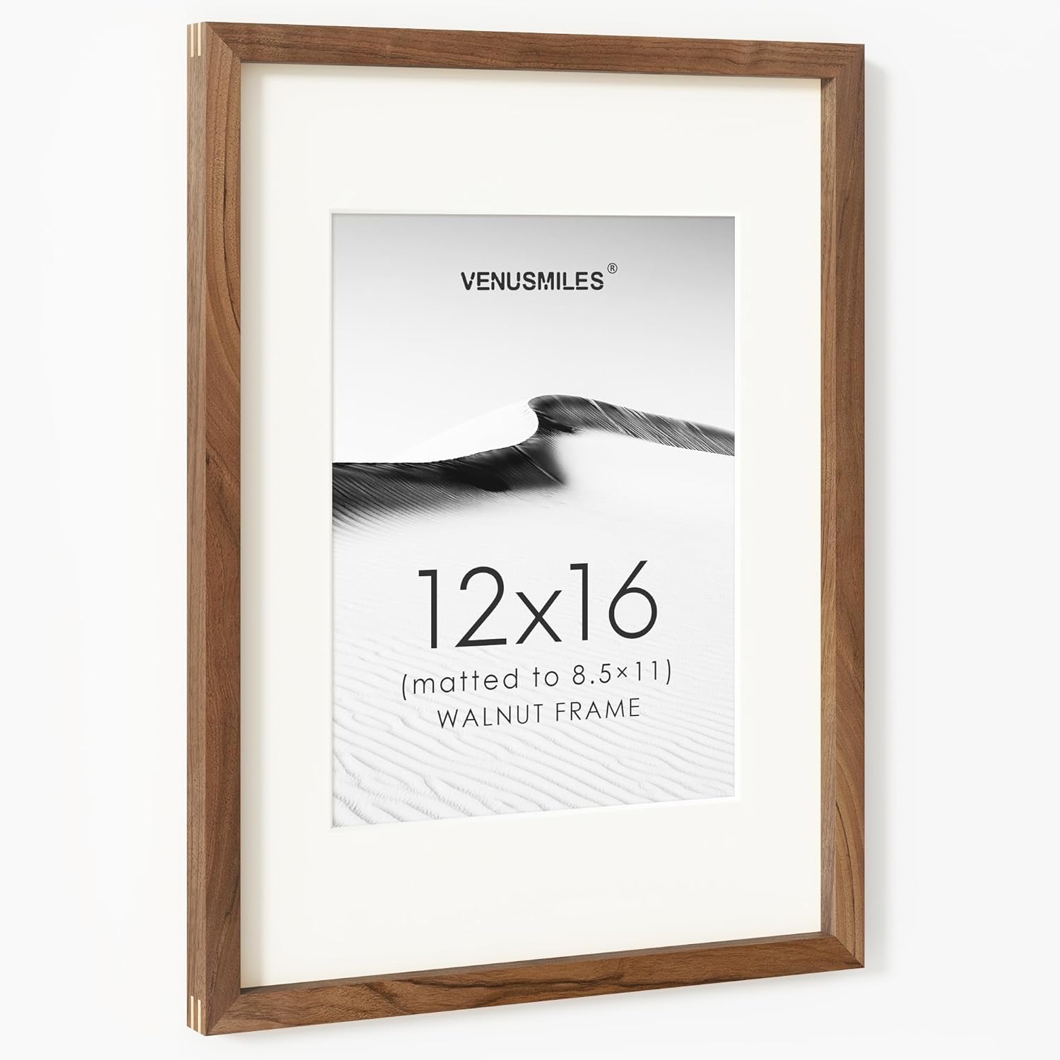 12x16 Picture Frame in Natural Walnut Wood for Home Decor