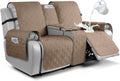 Loveseat Recliner Cover with Console - Waterproof, Non-Slip Protection