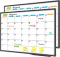 Magnetic Whiteboard Calendar 36 x 24 in 2 Pack - Black Frame