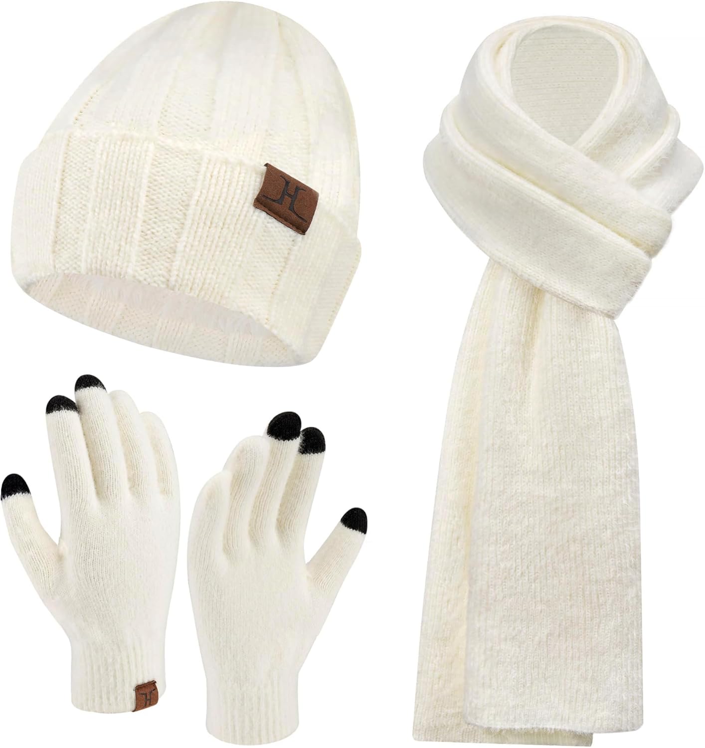 Warm Winter Beanie Set with Touchscreen Gloves - FZ Fantastic Zone