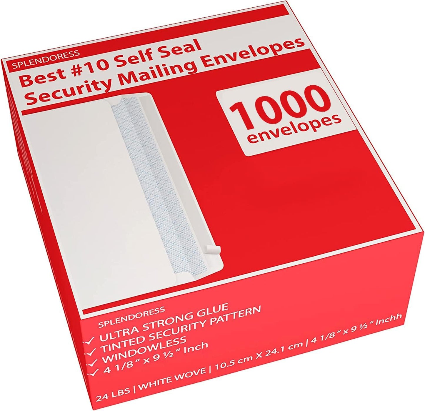 Splendoress #10 Envelopes Self Seal for Business Mailing