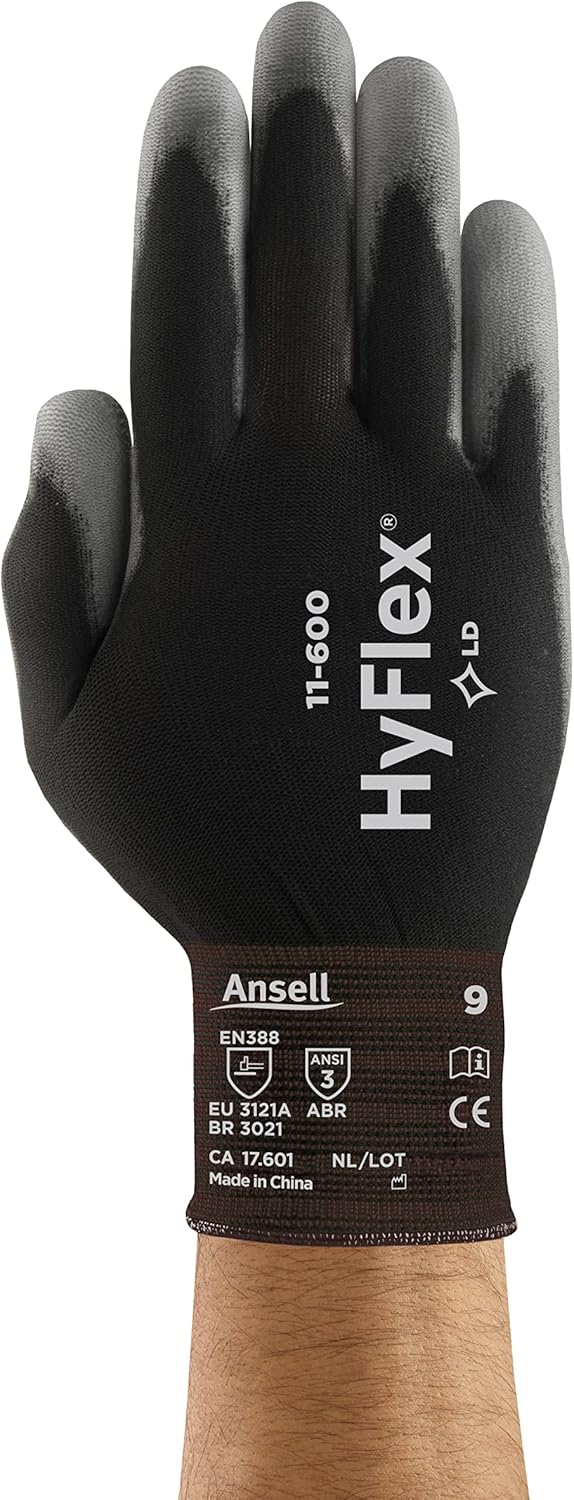 Ansell HYFLEX 11-600 Light Duty Nylon Gloves for Metal Work