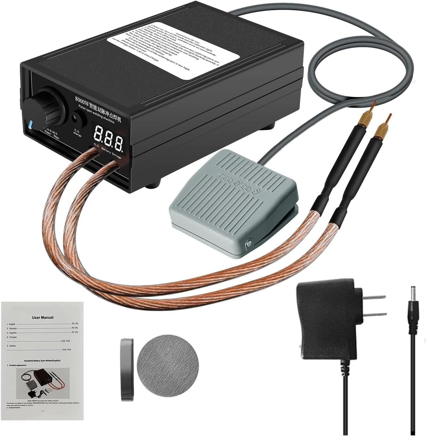 8000W Handheld Spot Welder for Efficient Battery Welding Tasks