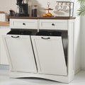 Double Tilt Out Trash Can Cabinet - Hidden 2x13 Gallon Storage
