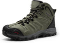 Men's Ankle High Waterproof Hiking Boots - Double-Layer Leather