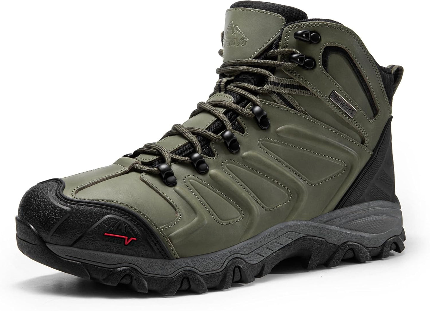 NORTIV 8 Men's Ankle High Waterproof Hiking Boots for Trails
