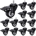 Set of 12 M8 Caster Wheels for Heavy Duty Locking Desks