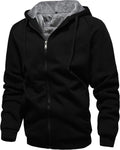 Men's Winter Fleece Hoodies Thick Sherpa Lined Zip-Up - Heavy Warm