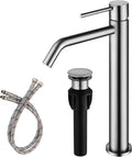 Vessel Sink Faucet Brushed Nickel - Tall Single Handle Vessel Faucet