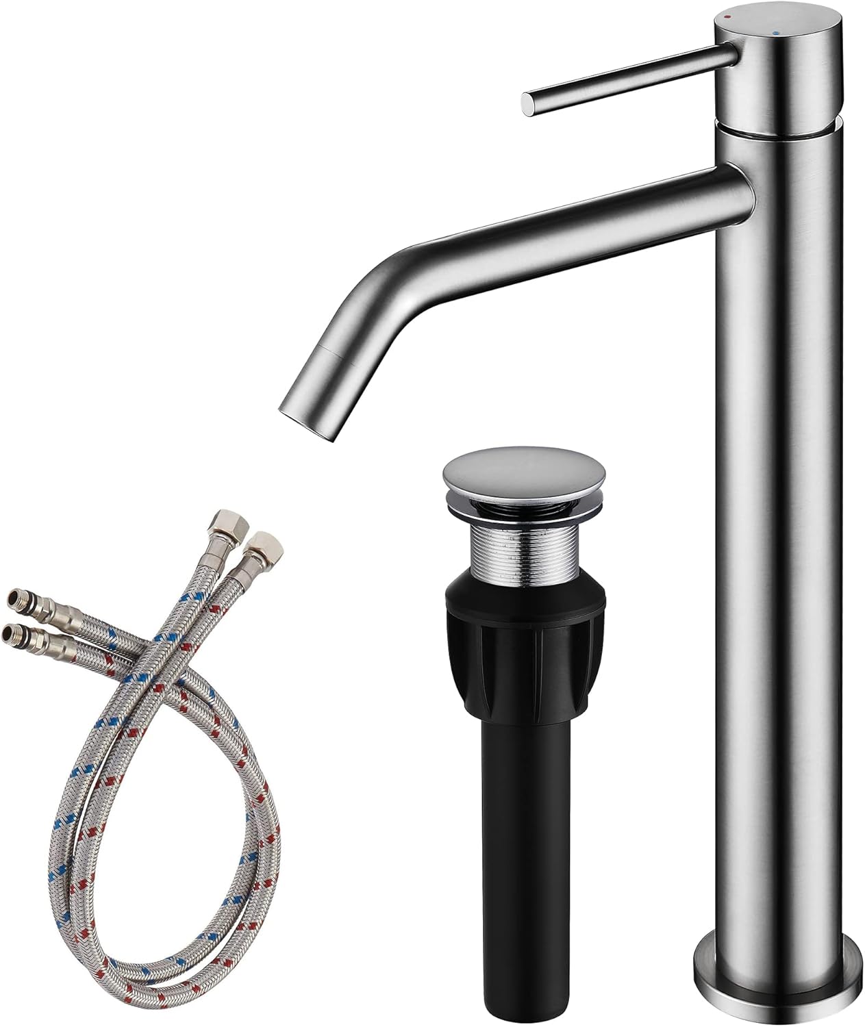 Vessel Sink Faucet Brushed Nickel for Elegant Bathroom Design