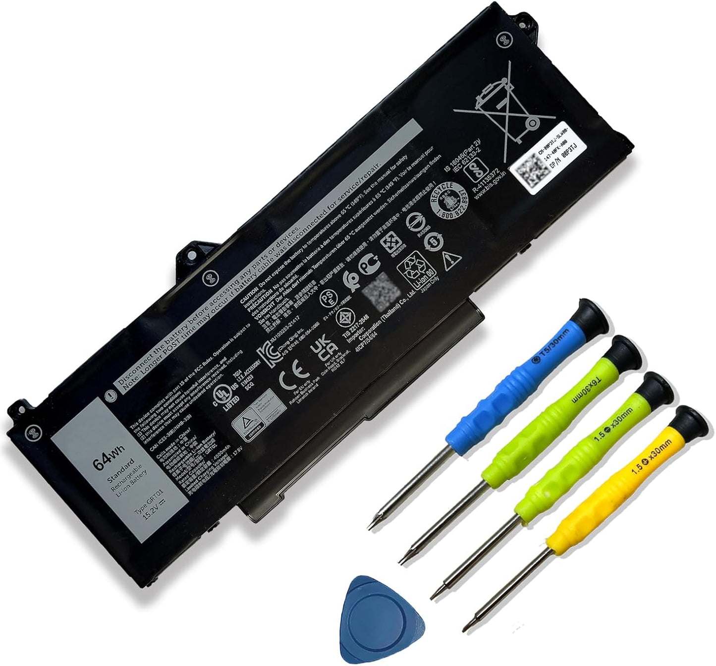 64Wh GRT01 Laptop Battery Replacement for Dell Latitude Series