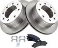 TRQ Rear Brake Pad & Rotor Kit Semi-Metallic - Direct Fit Replacement