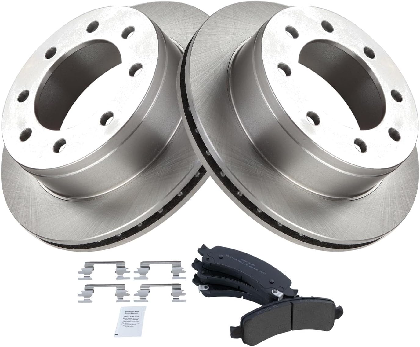 TRQ Rear Brake Pad & Rotor Kit for Chevrolet GMC Vehicles