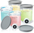 4 Pack Pint Containers Replacement for Ninja Swirl Creami - 16oz