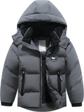 Kids Boy's Waterproof Puffy Winter Coat - Fleece Lined Warmth